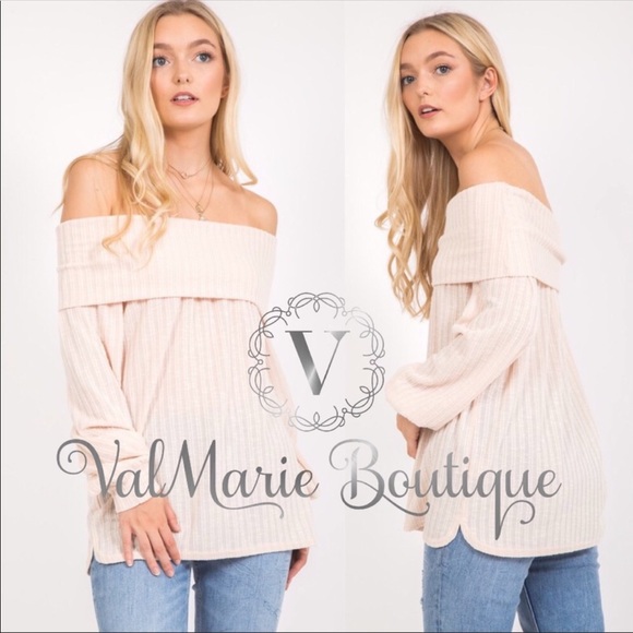 AUTUMN DAYS ribbed off shoulder sweater - Picture 4 of 5